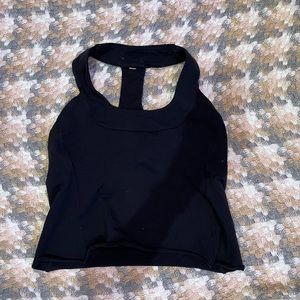 cropped black lulu lemon halter tank top:)!